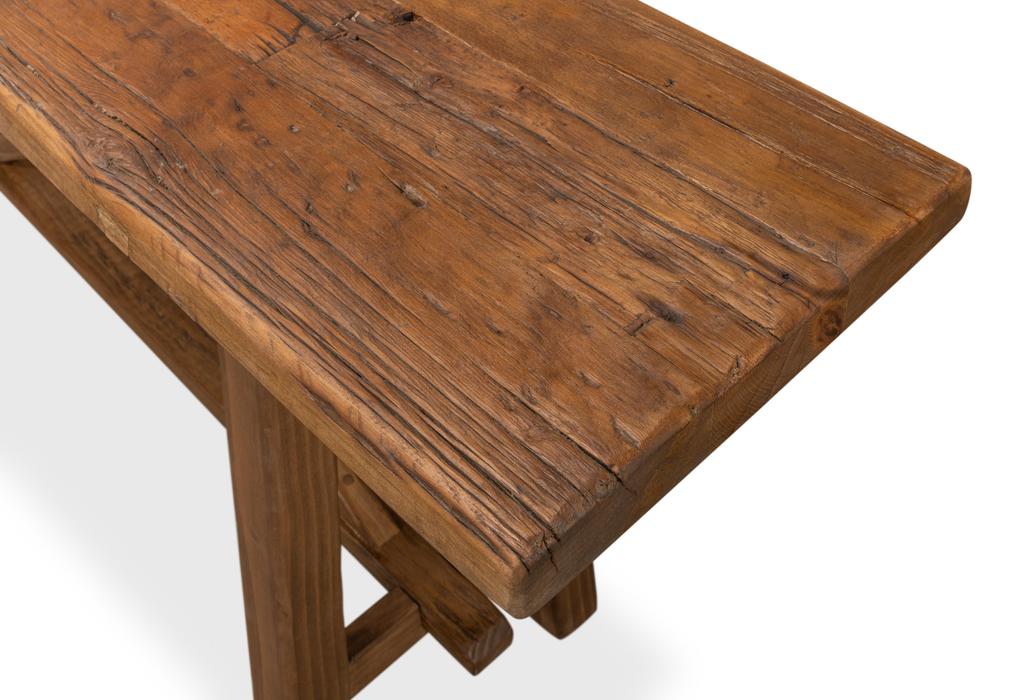 Industrial Classic Tan Double X Base Sofa Table - Ornate Home