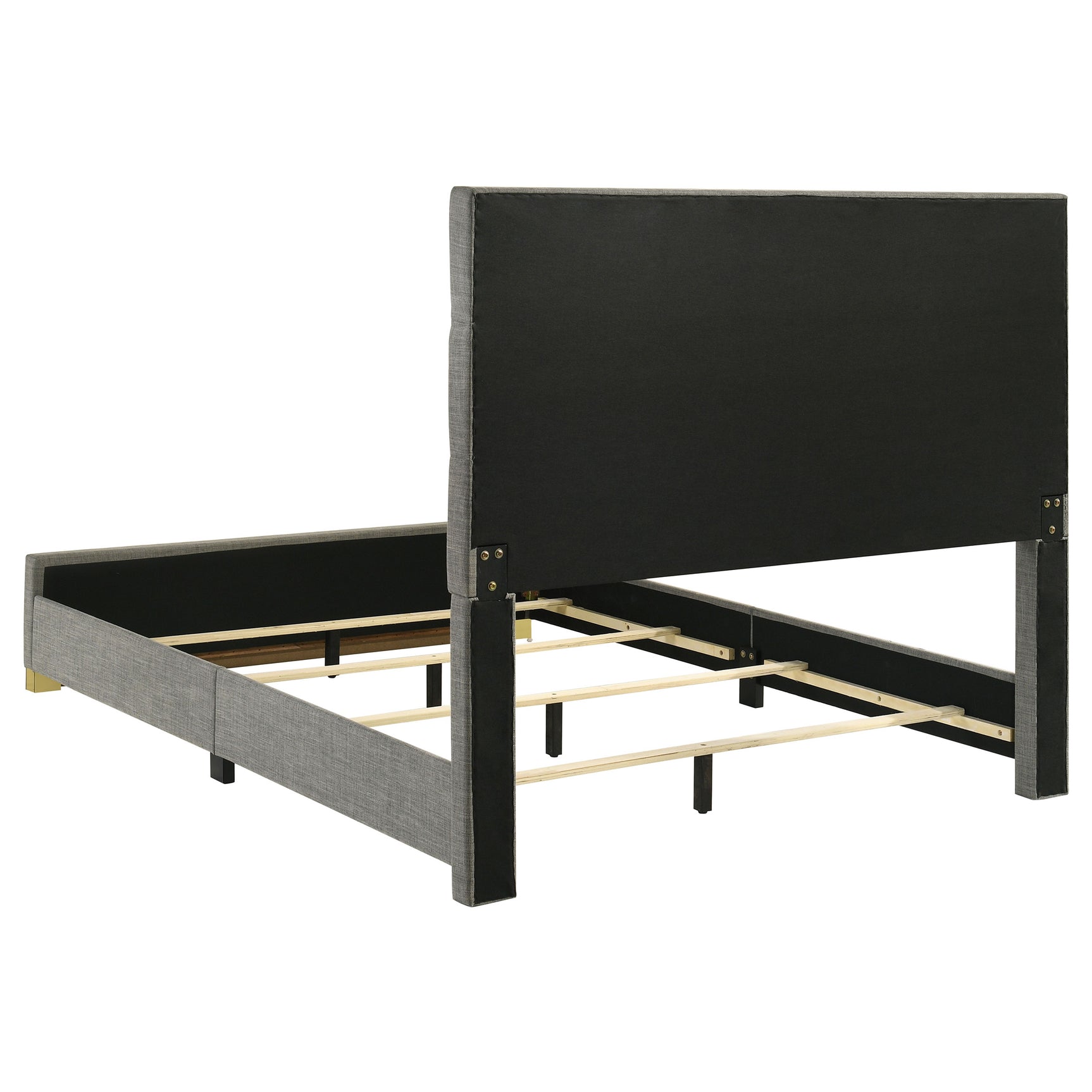 Ines Grey 52-inch Fabric Upholstered Eastern King Panel Bed - Ornate Home