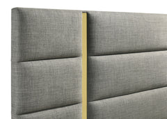 Ines Grey 52-inch Fabric Upholstered Queen Panel Bed - Ornate Home