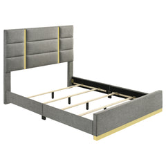 Ines Grey/White High Gloss 5-piece Queen Bedroom Set - Ornate Home