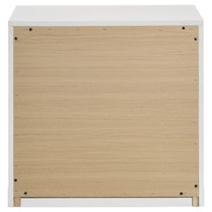 Ines White High Gloss 2-drawer Nightstand Bedside Table - Ornate Home