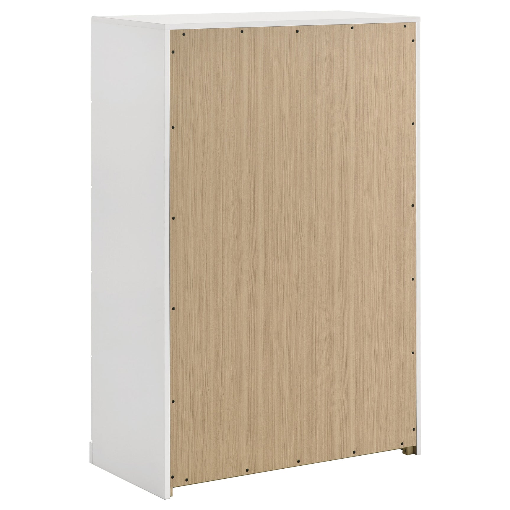 Ines White High Gloss 5-drawer Bedroom Chest of Drawers - Ornate Home