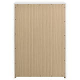 Ines White High Gloss 5-drawer Bedroom Chest of Drawers - Ornate Home