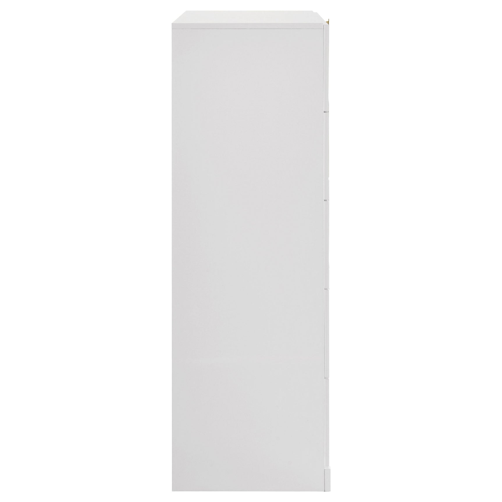 Ines White High Gloss 5-drawer Bedroom Chest of Drawers - Ornate Home