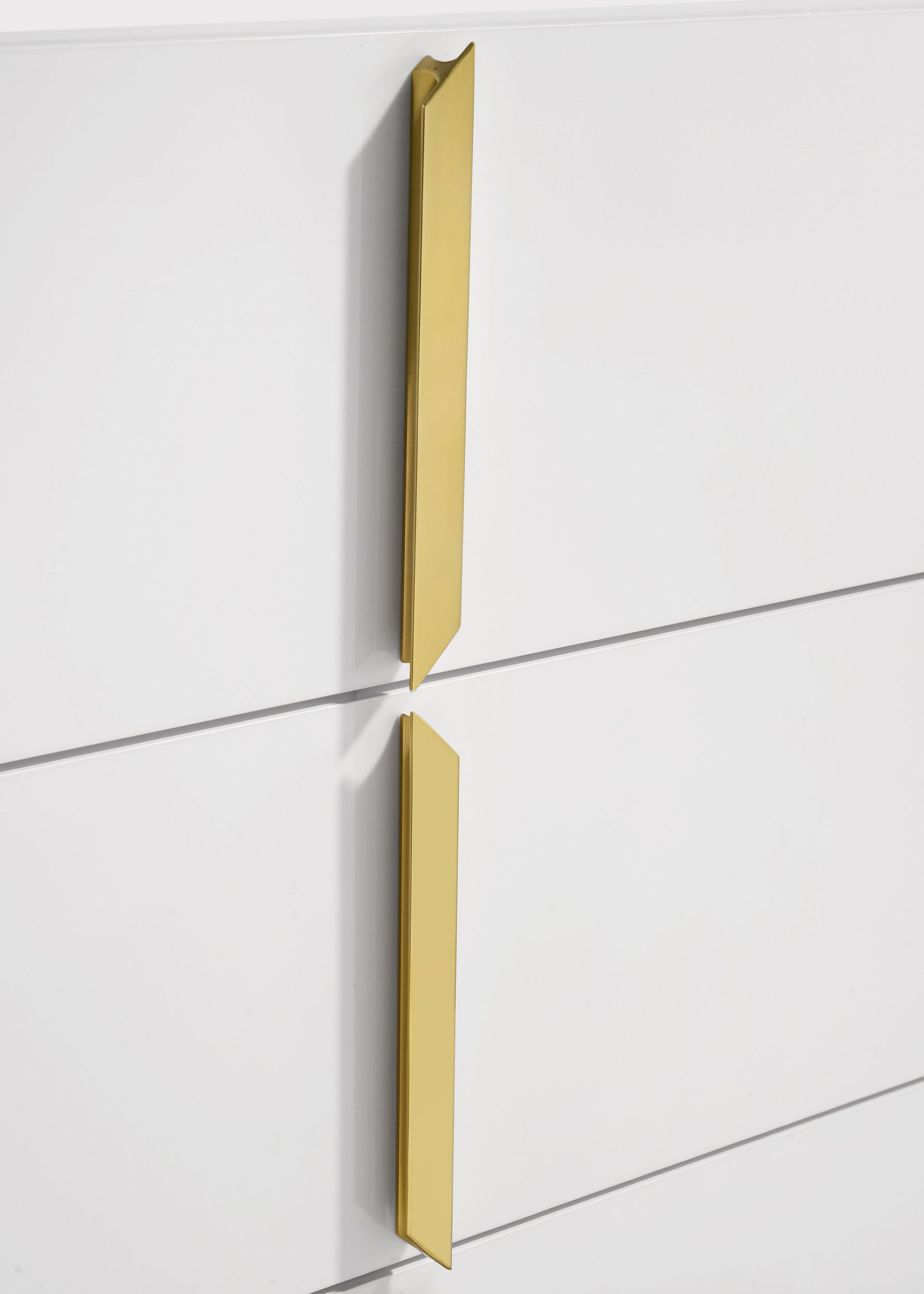 Ines White High Gloss 5-drawer Bedroom Chest of Drawers - Ornate Home