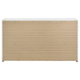 Ines White High Gloss 6-drawer Bedroom Dresser Cabinet - Ornate Home