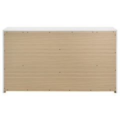 Ines White High Gloss 6-drawer Bedroom Dresser Cabinet - Ornate Home