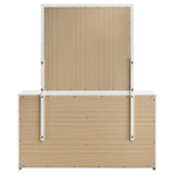 Ines White High Gloss 6-drawer Bedroom Dresser with Mirror - Ornate Home