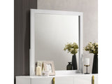 Ines White High Gloss Dresser Mirror - Ornate Home
