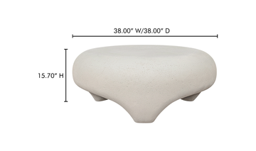 Ines White Outdoor Coffee Table - Ornate Home