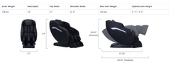Infinity Aura Black/Brown Massage Chair - Ornate Home
