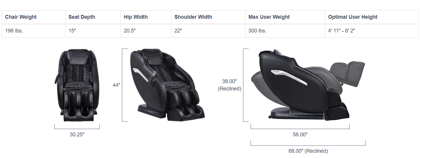 Infinity Aura Pro Brown/Black Massage Chair - Ornate Home