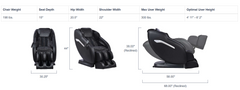 Infinity Aura Pro Brown/Black Massage Chair - Ornate Home