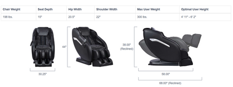 Infinity Aura Pro Brown/Black Massage Chair - Ornate Home