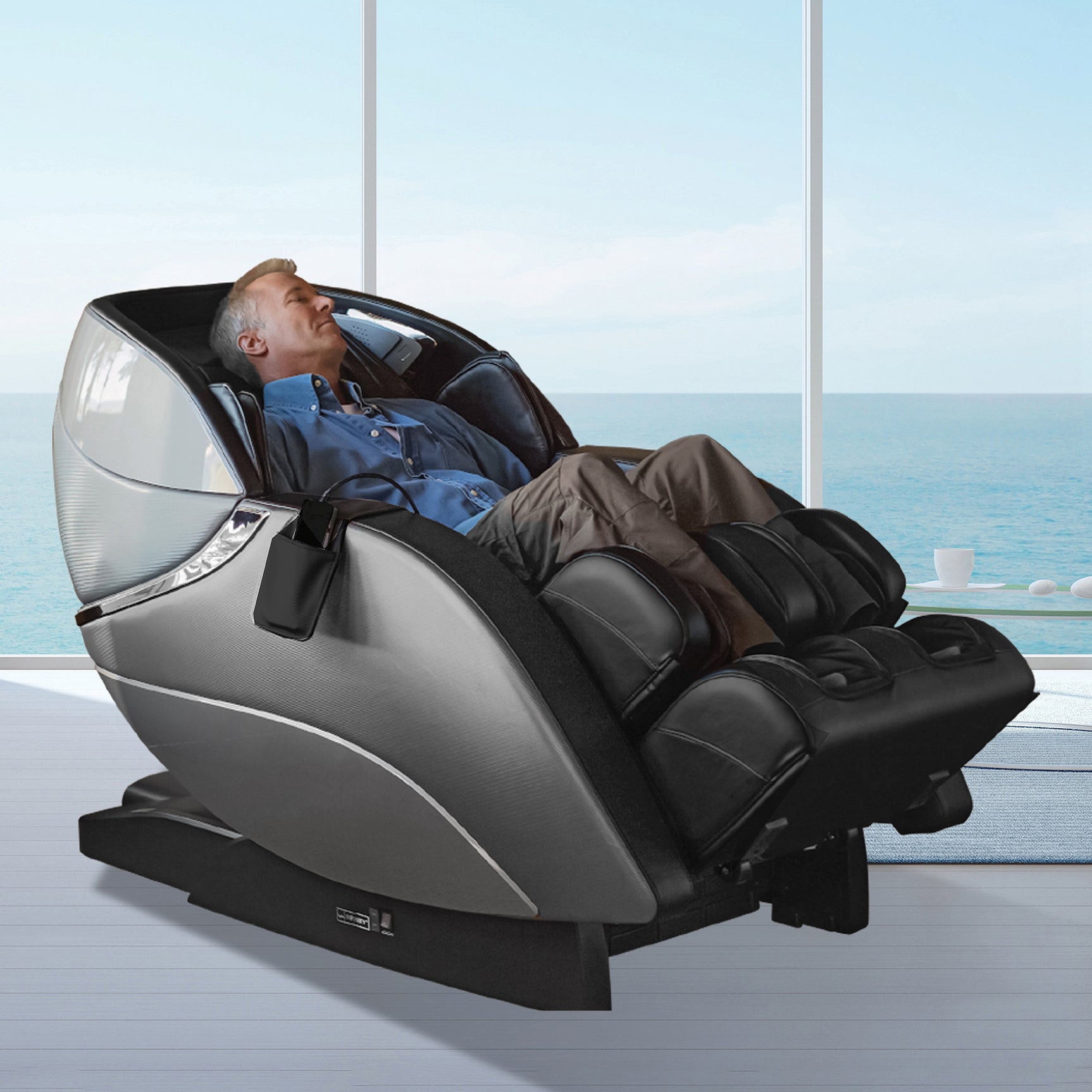 Infinity Gen Max 4D Gray/Black Massage Chair - Ornate Home