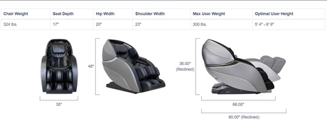 Infinity Gen Max 4D Gray/Black Massage Chair - Ornate Home
