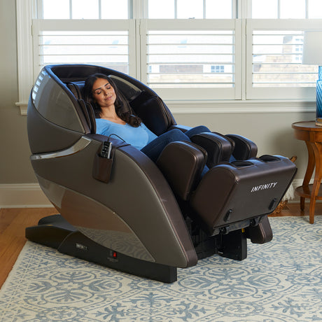 Infinity Gen Max 4D Gray/Dark Brown Massage Chair - Ornate Home