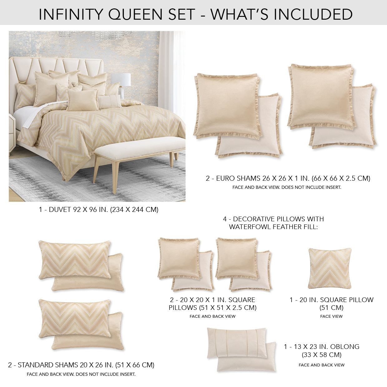 Infinity Gold Duvet Set - Ornate Home
