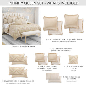 Infinity Gold Duvet Set - Ornate Home