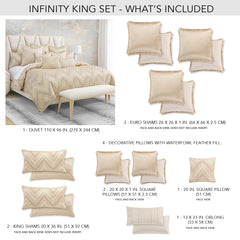 Infinity Gold Duvet Set - Ornate Home