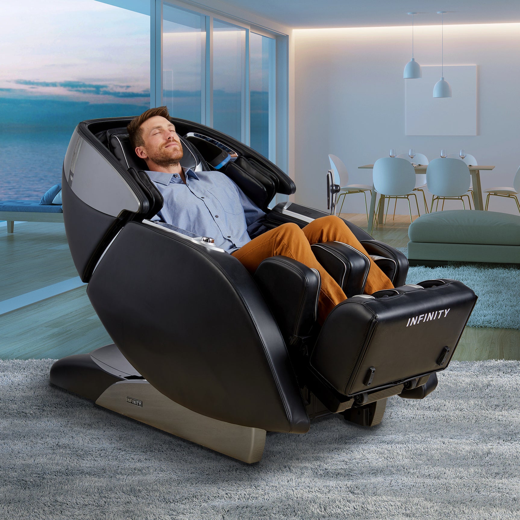 Infinity Luminary Syner-D Black Massage Chair - Ornate Home