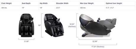 Infinity Luminary Syner-D Black Massage Chair - Ornate Home