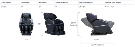 Infinity Prelude Black Massage Chair - Ornate Home