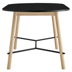 Infuse Black/Oak 71" Wood Grain Dining Table - Ornate Home