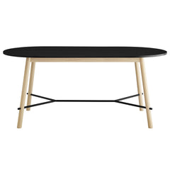 Infuse Black/Oak 71" Wood Grain Dining Table - Ornate Home