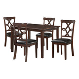 Ingeborg Black/Espresso 5PC Pack Dining Set - Ornate Home