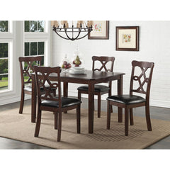Ingeborg Black/Espresso 5PC Pack Dining Set - Ornate Home