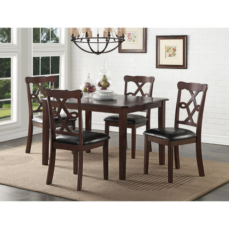 Ingeborg Black/Espresso 5PC Pack Dining Set - Ornate Home