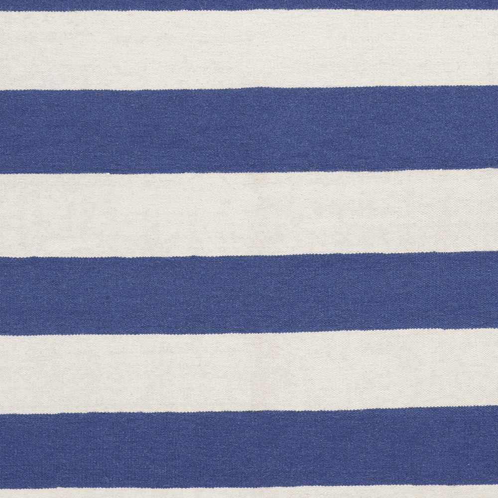 Ingersoll 8x11 Blue&White Striped Wool Rug - Clearance - Ornate Home