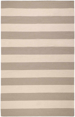 Ingersoll Beige&Gray Striped Wool Area Rug - Clearance - Ornate Home