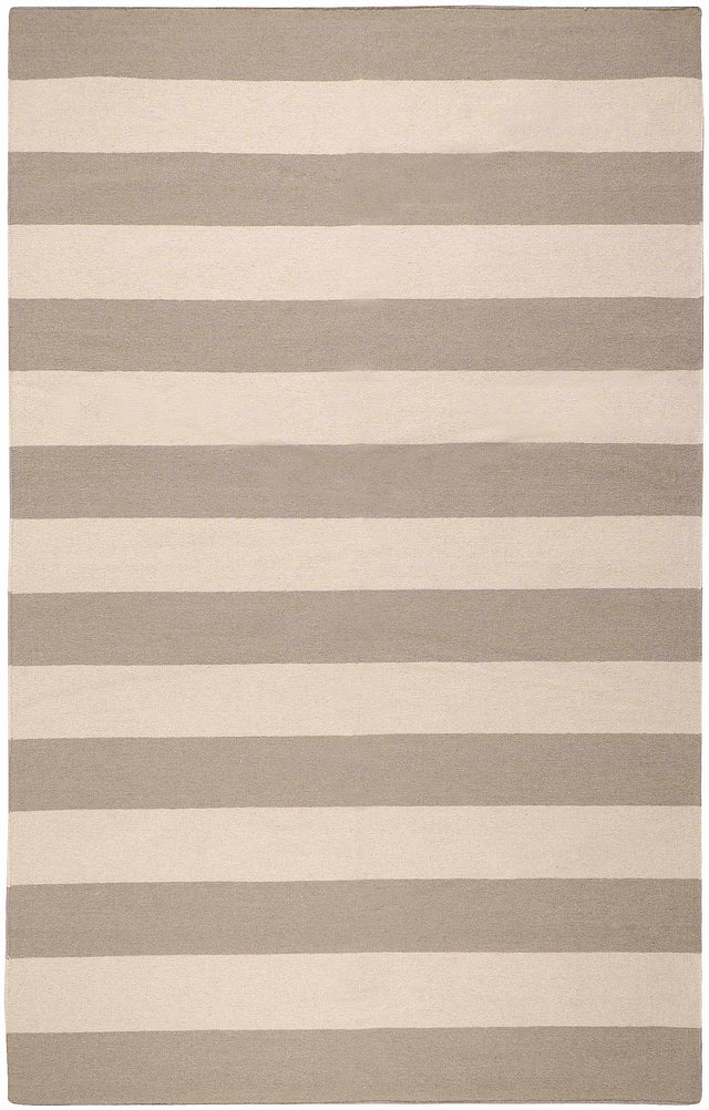 Ingersoll Beige&Gray Striped Wool Area Rug - Clearance - Ornate Home