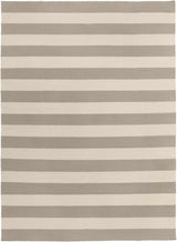 Ingersoll Beige&Gray Striped Wool Area Rug - Clearance - Ornate Home