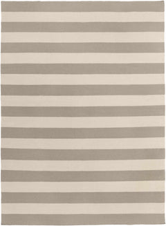 Ingersoll Beige&Gray Striped Wool Area Rug - Clearance - Ornate Home