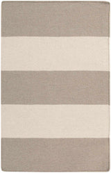 Ingersoll Beige&Gray Striped Wool Area Rug - Clearance - Ornate Home