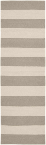 Ingersoll Beige&Gray Striped Wool Area Rug - Clearance - Ornate Home