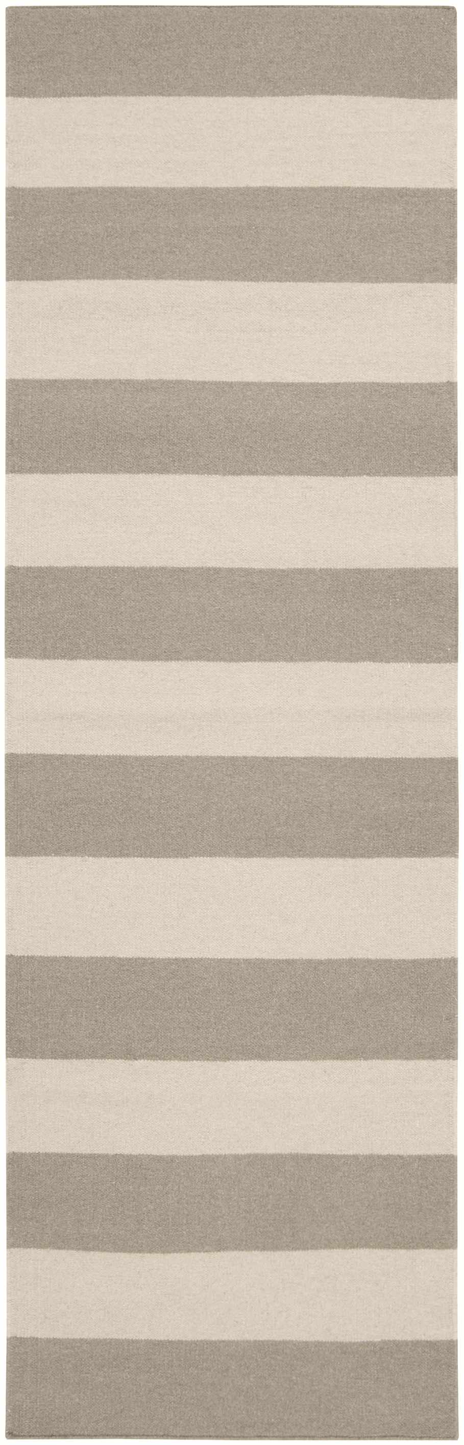 Ingersoll Beige&Gray Striped Wool Area Rug - Clearance - Ornate Home