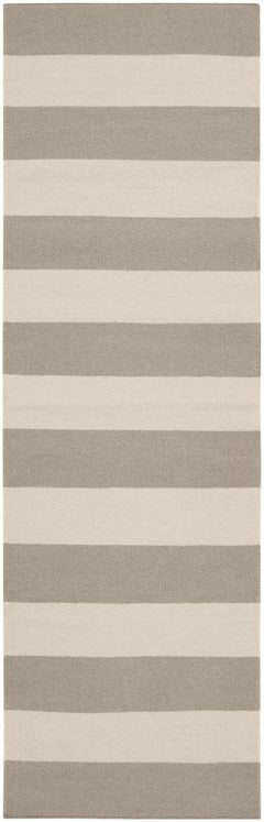 Ingersoll Beige&Gray Striped Wool Area Rug - Clearance - Ornate Home