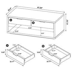 Ingram Latte Coffee Table Set - Ornate Home