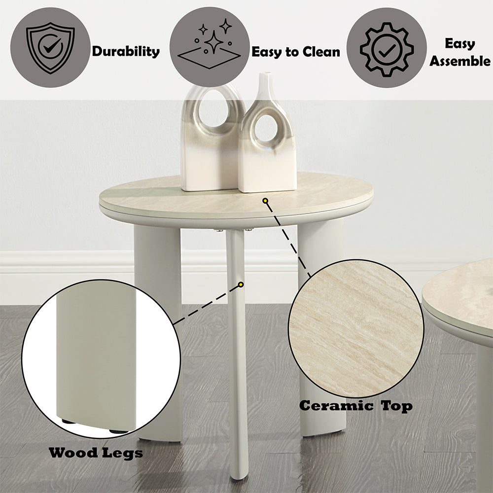 Ingram Light Gray End Table - Ornate Home