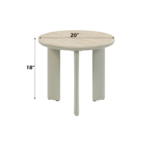 Ingram Light Gray End Table - Ornate Home