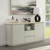 Ingram Light Gray Server - Ornate Home