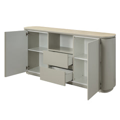 Ingram Light Gray Server - Ornate Home
