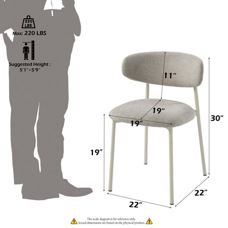 Ingram Light Gray Side Chair (Set of 2) - Ornate Home