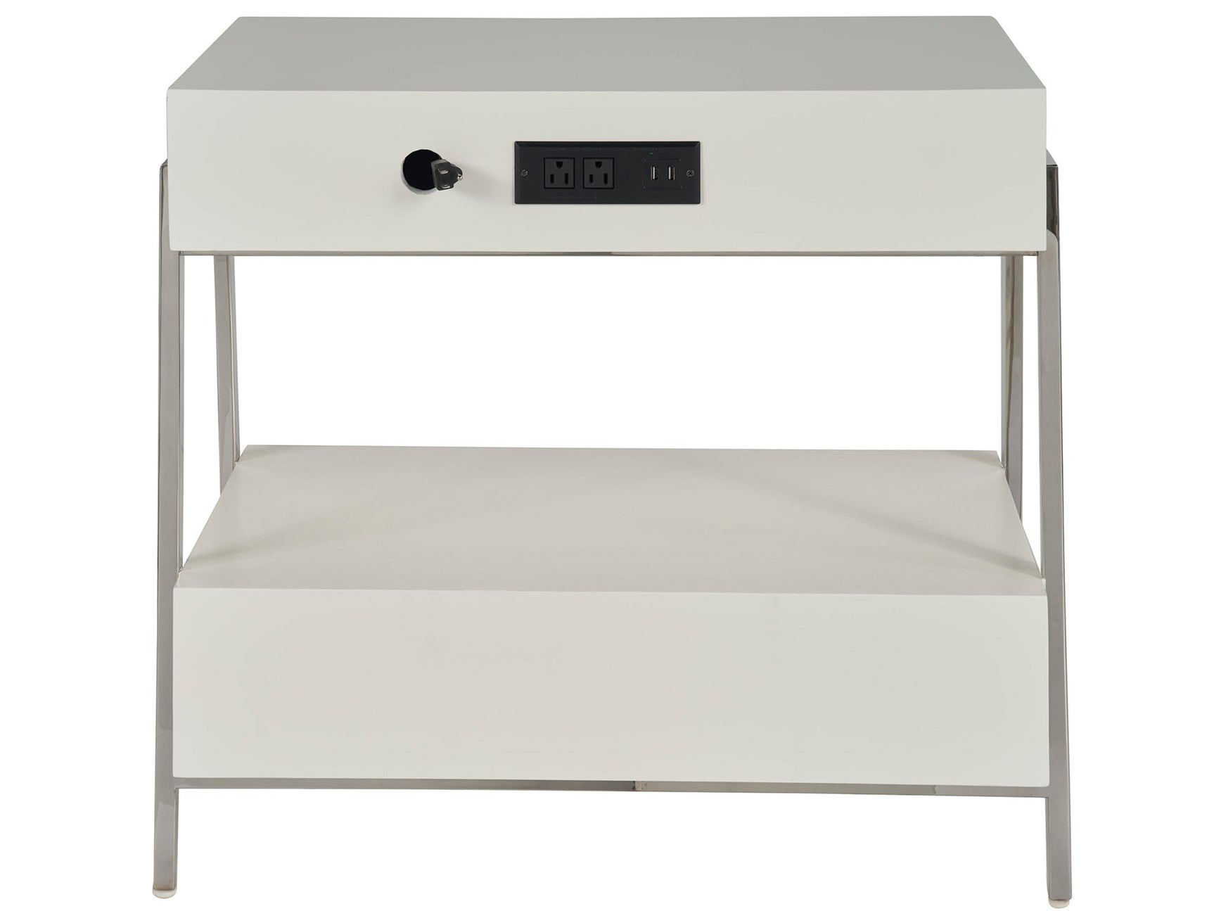 Ingrid Light Gray/Matte Nightstand - Ornate Home