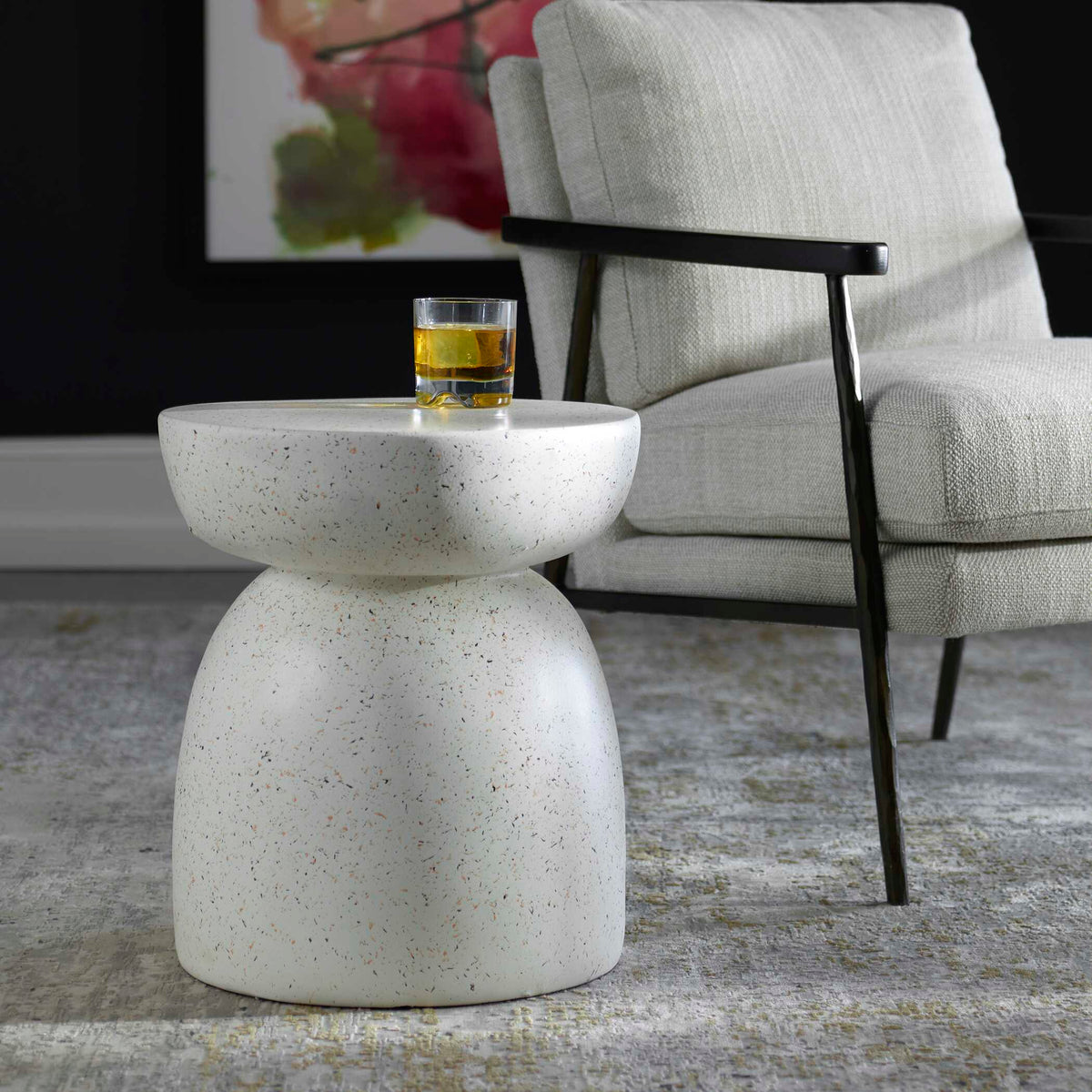 Inhale White Cast Accent Table - Ornate Home