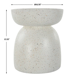 Inhale White Cast Accent Table - Ornate Home